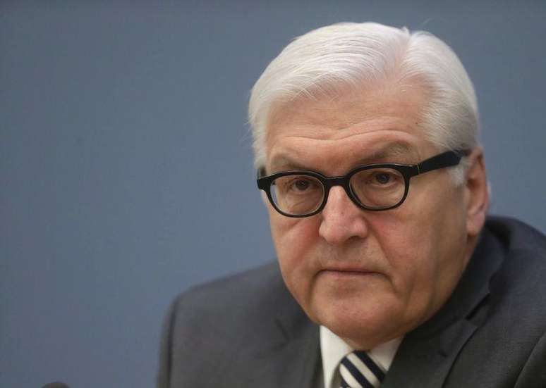 Ministro alemão das Relações Exteriores, Frank-Walter Steinmeier, durante conferência em Riga. 05/02/2015