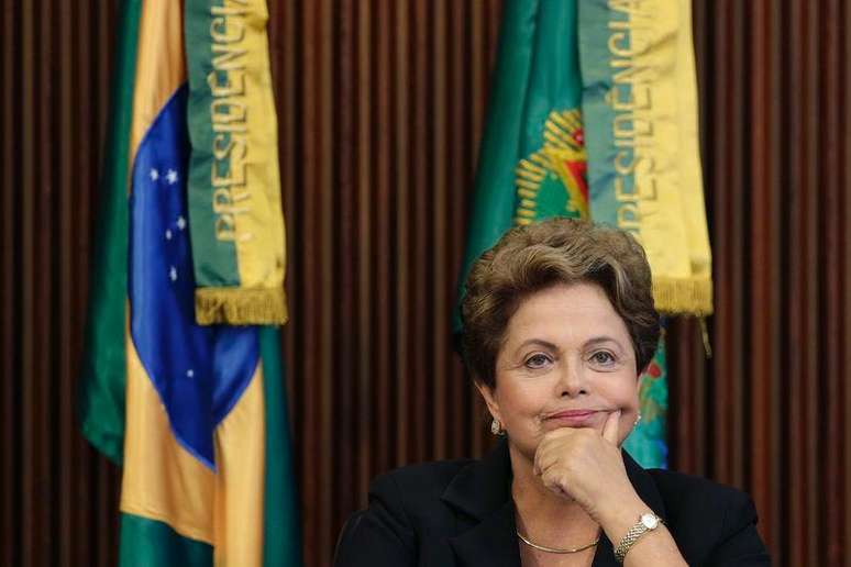 Presidente Dilma Rousseff durante reunião do Conselho Nacional da Indústria no Palácio do Planalto. 9/2/2015