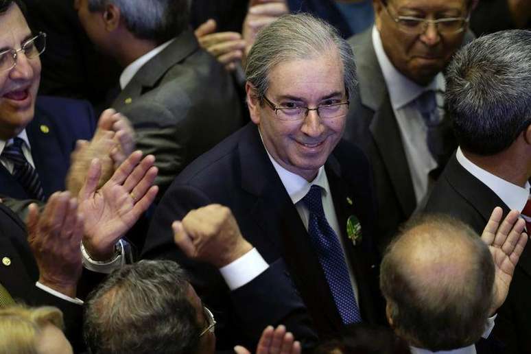 <p>Presidente da Câmara dos Deputados, Eduardo Cunha (PMDB-RJ), durante eleição na Casa, em 1º de fevereiro</p>
