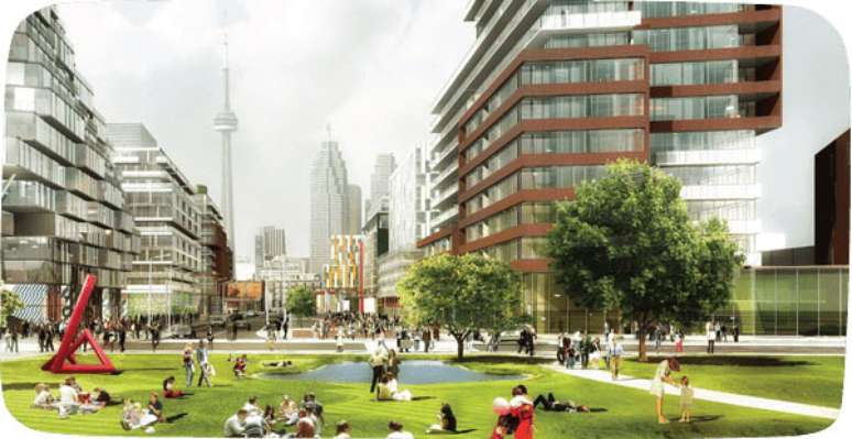 A nova Vila Pan-Americana est&aacute; localizada ao leste do centro de Toronto, ao longo do rio Don, no distrito costeiro de Toronto e abrigar&aacute; 10.500 atletas, sem contar treinadores e dirigentes que acompanham as delega&ccedil;&otilde;es. Ela est&aacute; localizada a 45 minutos da maioria das instala&ccedil;&otilde;es esportivas dos Jogos e menos de 25 minutos do aeroporto.