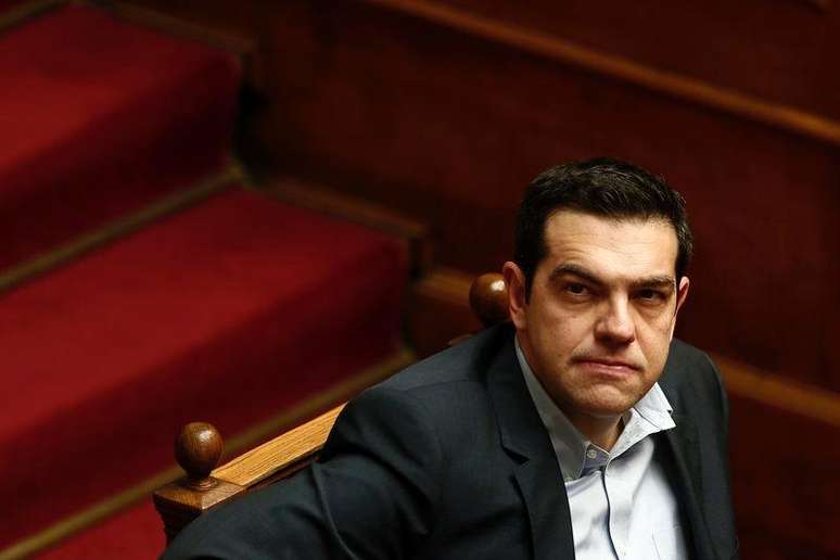 O premiê grego, Alexis Tsipras, durante uma sessão no Parlamento em Atenas. 10/02/2015