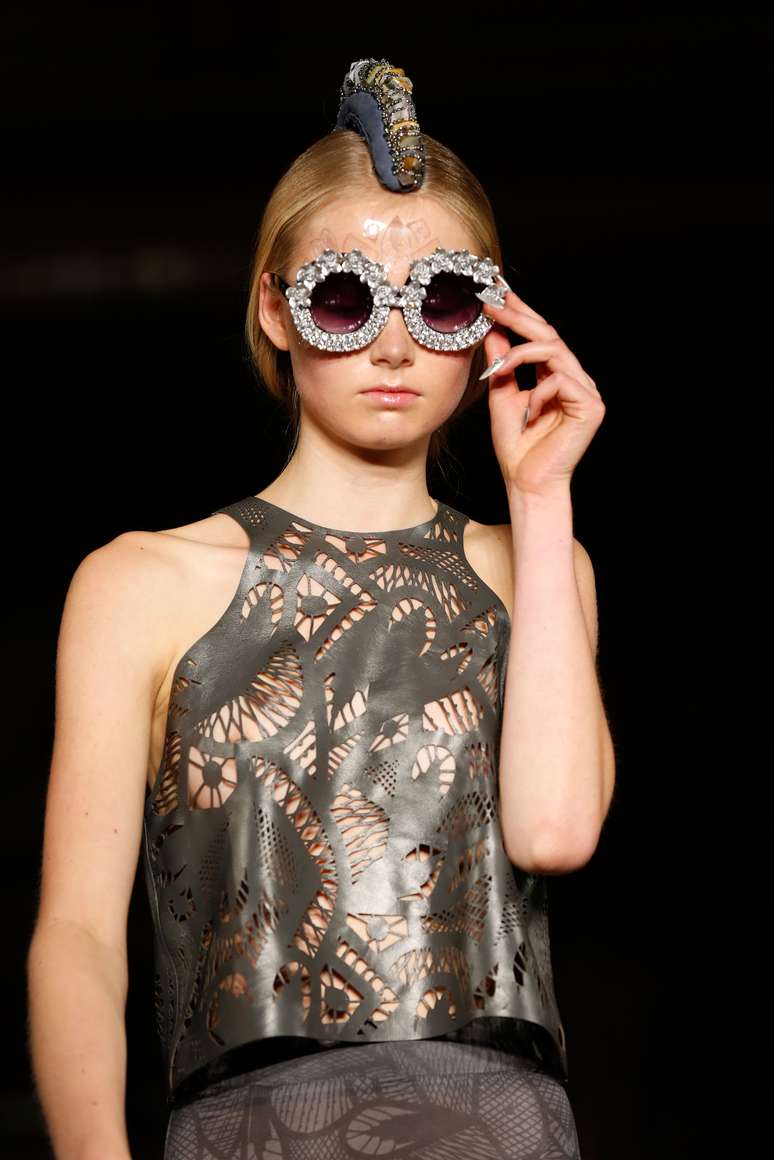 Desfile de Mariana Jungmann na semana de moda de Londres Primavera-Verão 2015, em setembro de 2014