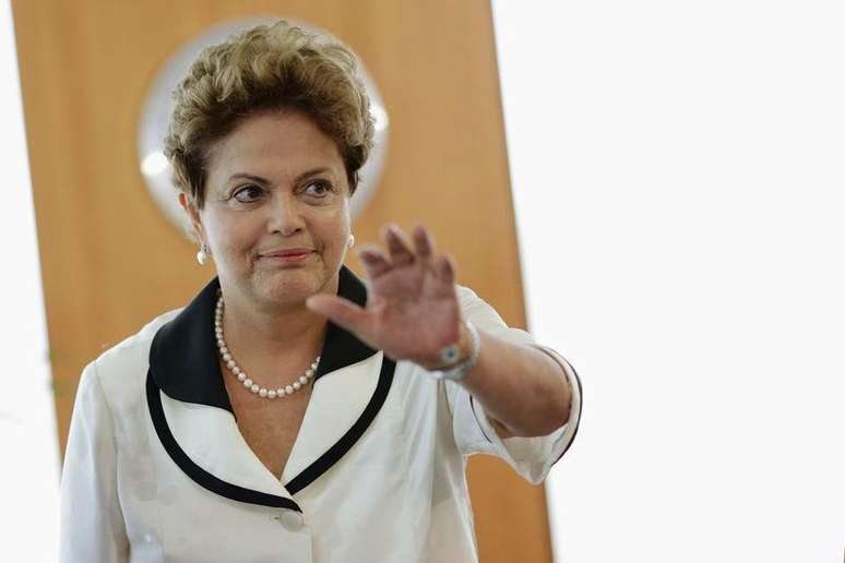 Presidente Dilma Rousseff durante reunião com o ministro de Relações Exteriores alemão, Frank-Walter Steinmeier, no Palácio do Planalto, em Brasília. 13/2/2015