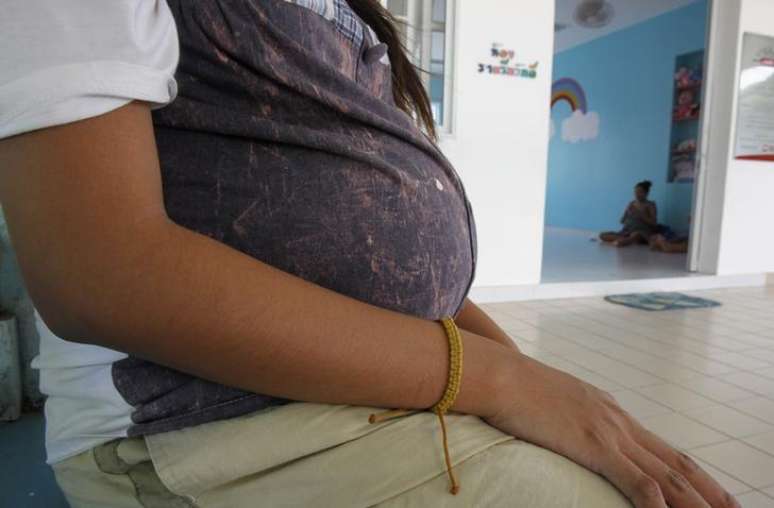 Mulher grávida na associação de mulheres em Bangcoc, na Tailândia.  07/03/2013