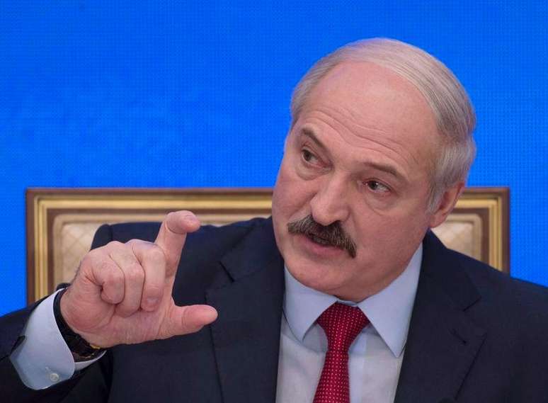 Presidente de Belarus, Alexander Lukashenko, durante entrevista coletiva em Minsk. 29/01/2015