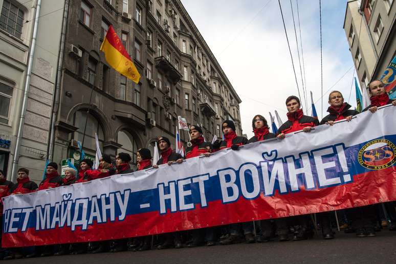 <p>Manifestação levou 35 mil pessoas às ruas de Moscou</p>