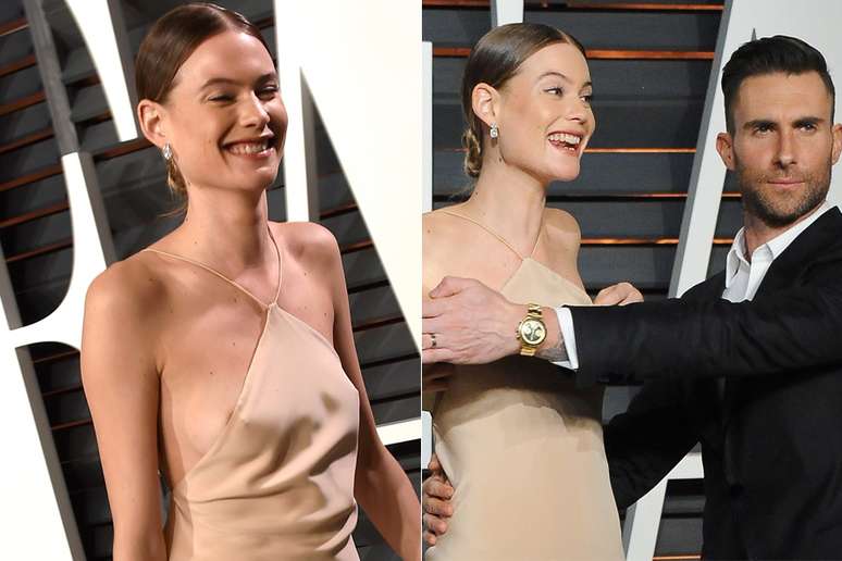 <p>Marido da modelo, Adam Levine tentou "esconder" o imprevisto</p>