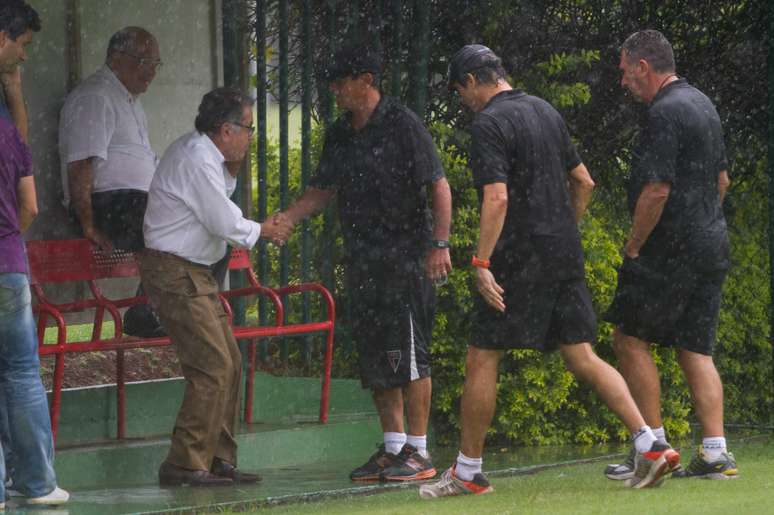 <p>Carlos Miguel Aidar e Muricy Ramalho entraram em acordo pela quebra de contrato</p>