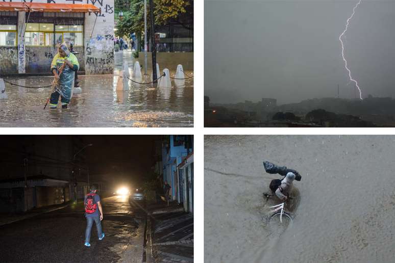 O temporal que caiu em São Paulo na quarta-feira colocou a cidade inteira em atenção, paralisou a Linha 7 da CPTM, provocou recorde de congestionamento e um homem morreu ao ser atingido por um fio de energia no Pacaembu; Veja as fotos do caos em São Paulo neste 25 de fevereiro