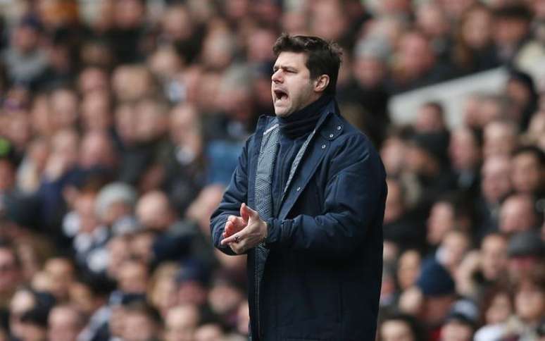 Técnico do Tottenham Hotspur, Mauricio Pochettino, durante partida contra o West Ham United. 22/02/2015 
Action Images via Reuters / Matthew Childs.