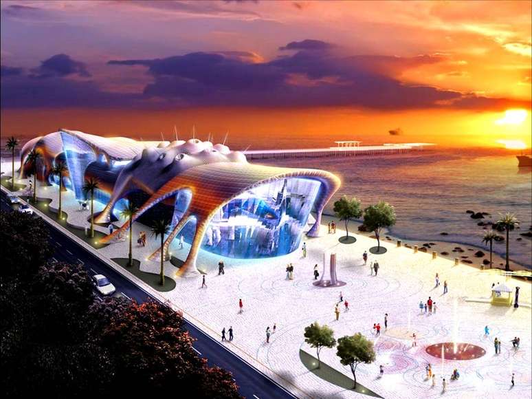 <p>O Acqu&aacute;rio Cear&aacute; &eacute; um ocean&aacute;rio que est&aacute; sendo constru&iacute;do em Fortaleza pelo governo do Estado</p>