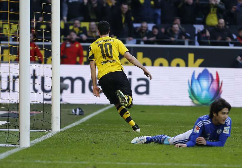 <p>Mkhitaryan assinalou o segundo gol do Dortmund</p>