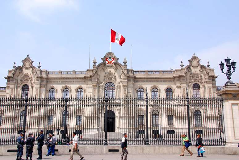 O Palácio do Governo, em Lima, é a residência oficial do presidente do Peru, Ollanta Humala