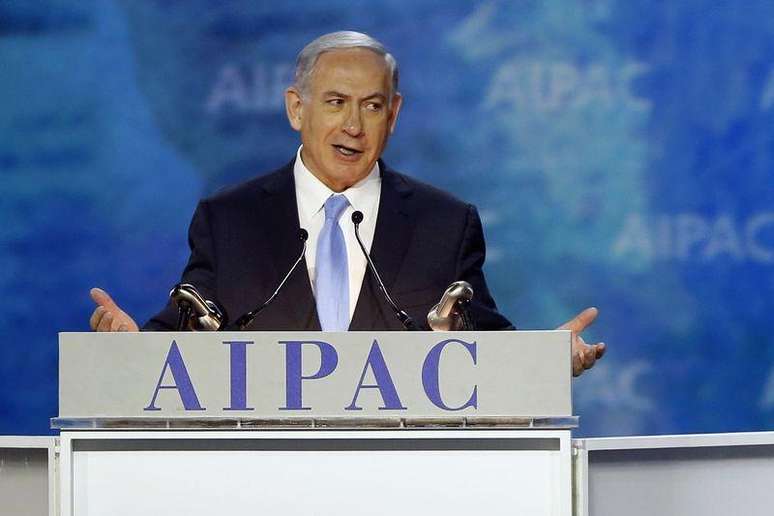 Premiê israelense, Benjamin Netanyahu  em Washington. 2/3/2015