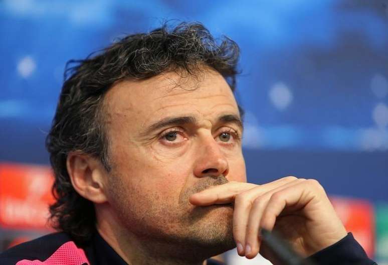 Técnico do Barcelona Luis Enrique concede entrevista coletiva. 23/02/2/15. Reuters  Carl Recine.