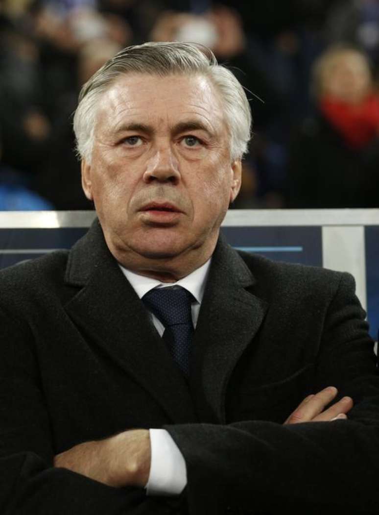 Técnico do Real Madrid, Carlo Ancelotti, em Gelsenkirchen. 18/02/2015