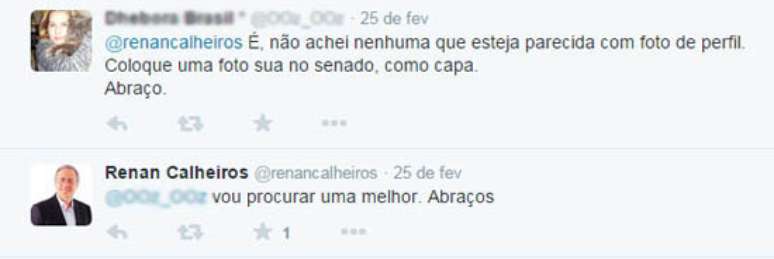 Renan e Cunha esbanjam simpatia. Pelo menos no Twitter