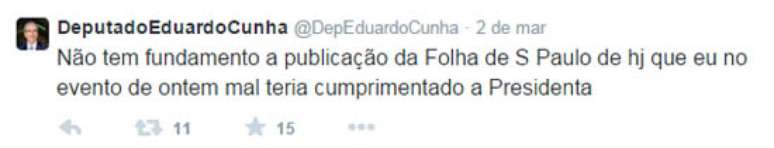 Renan e Cunha esbanjam simpatia. Pelo menos no Twitter