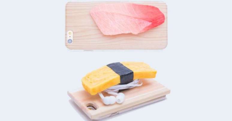 <p>As capas são feitas de resina de plástico e com a mesma técnica de corte usada para fazer os sushis falsos</p>