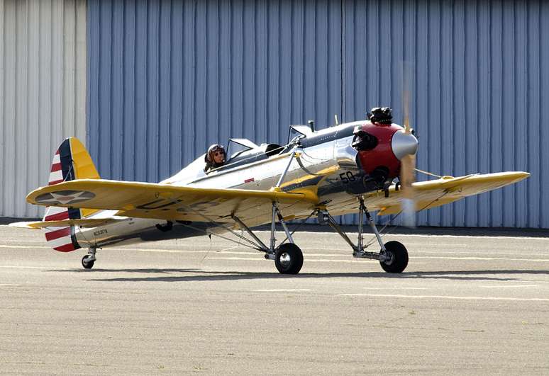 <p>Harrison Ford é amante de aviação e já foi fotografado várias vezes em aeronaves antigas</p>