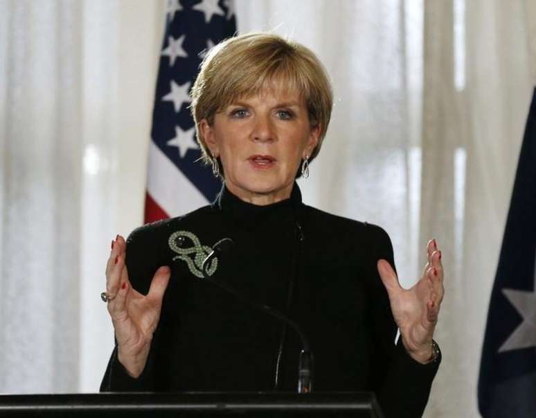 Ministra de Relações Exteriores da Austrália, Julie Bishop, durante encontro em Sydney.  12/08/2014