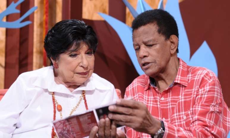 Inezita e Jair Rodrigues em programa pouco antes da morte dele, em 2014