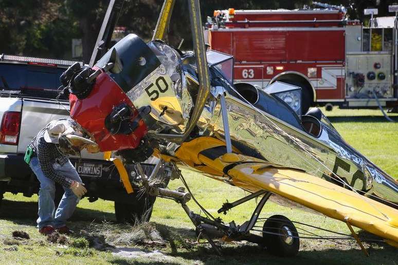 Avião do ator Harrison Ford sofre acidente em Los Angeles. 06/032015.