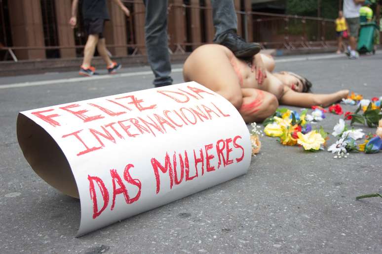 Protesto a favor do aborto realizado na Avenida Paulista, em São Paulo, no último Dia Internacional da Mulher
