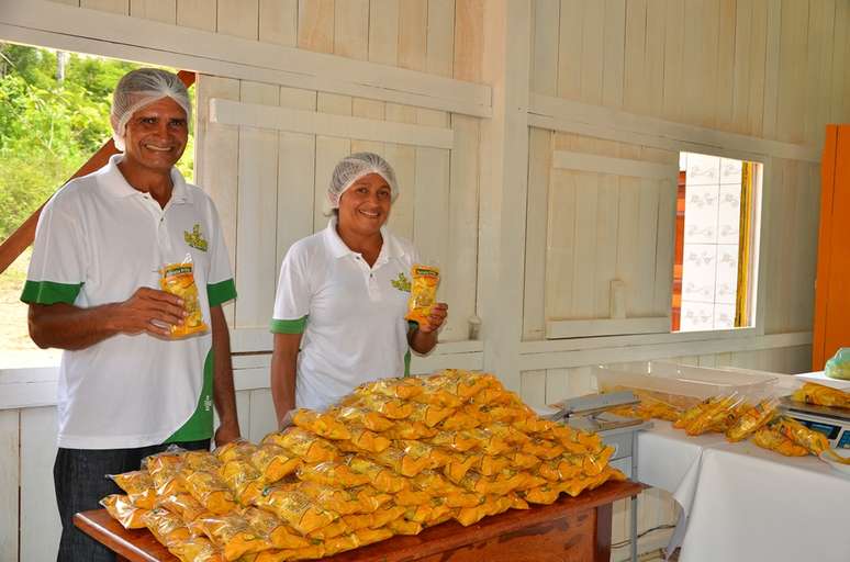 A proprietária da empresa, Dona Morenita, criou salgado para aproveitar as sobras das bananas que vendia