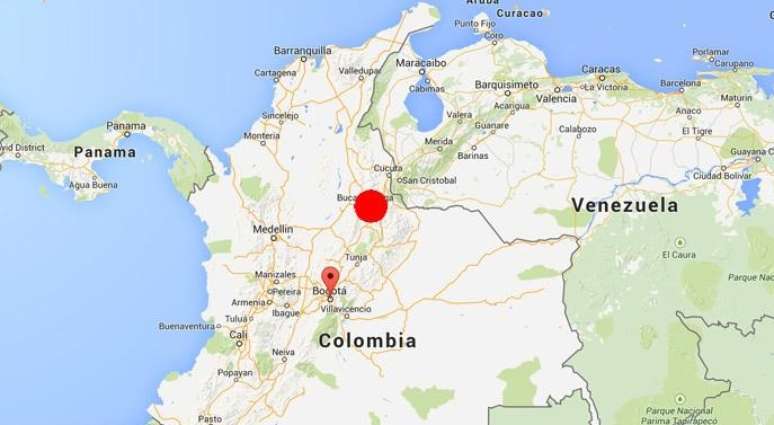 Tremor teve seu epicentro localizado cerca de 30 quilômetros ao sul de Bucaramanga, no leste