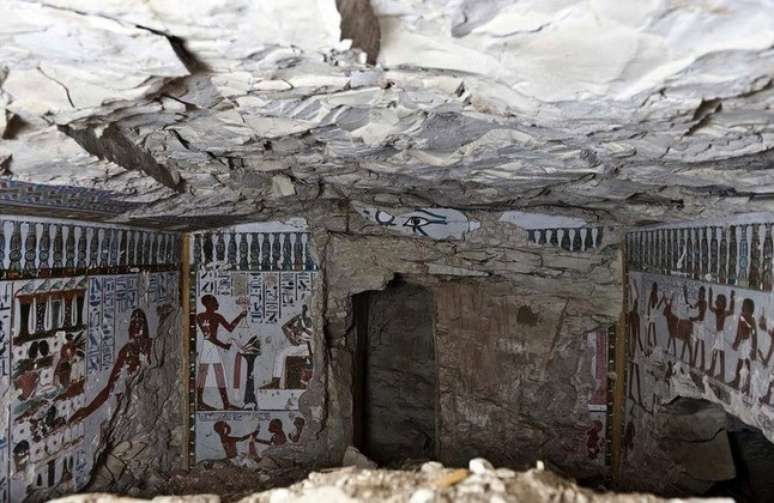 Imagem da tumba encontrada em Luxor