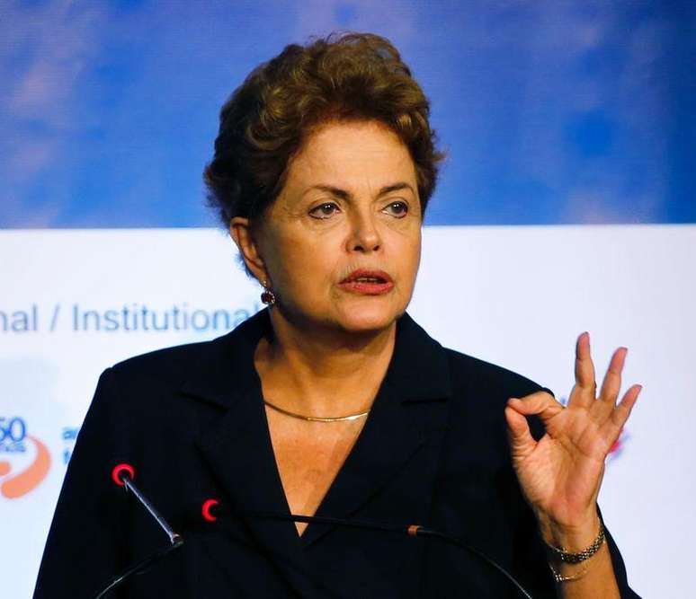Presidente Dilma Rousseff  em evento em São Paulo. 10/32015