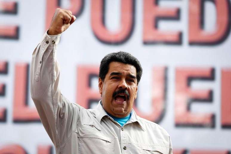 Presidente da Venezuela, Nicolás Maduro, durante discurso em Caracas, em 12 de março