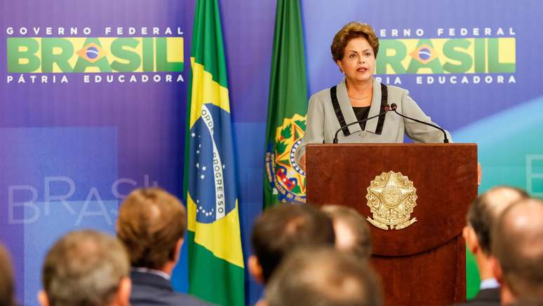 Presidente Dilma Rousseff durante cerimônia de Sanção do Código de Processo Civil, em 16 de março