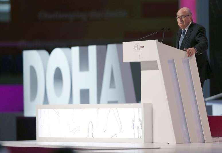 Presidente da Fifa Joseph Blatter durante evento em Doha.  