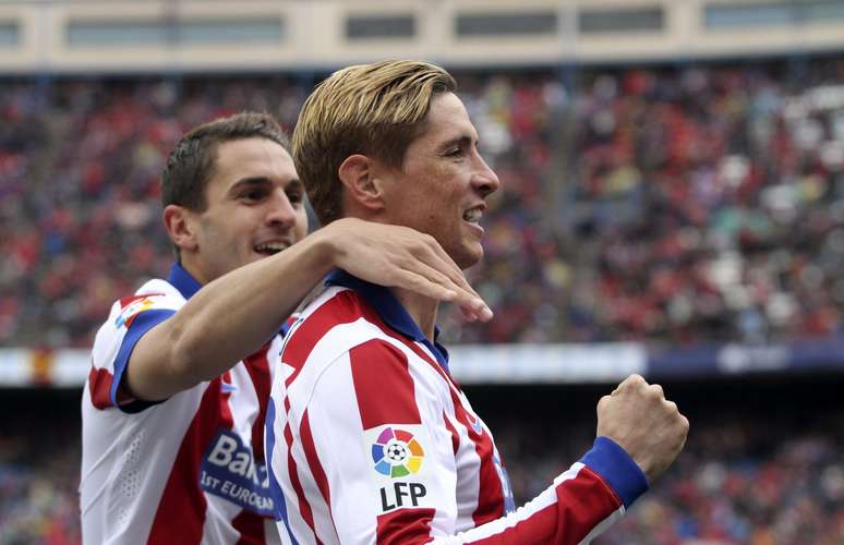 Fernando Torres abriu o placar para o Atlético de Madrid