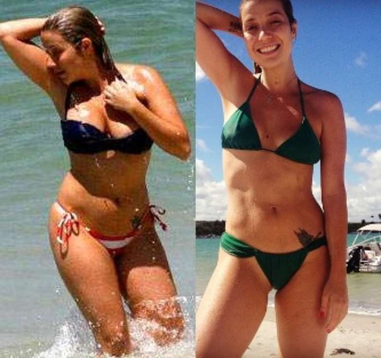 Luiza Possi em 2011 e após perder 13 kg