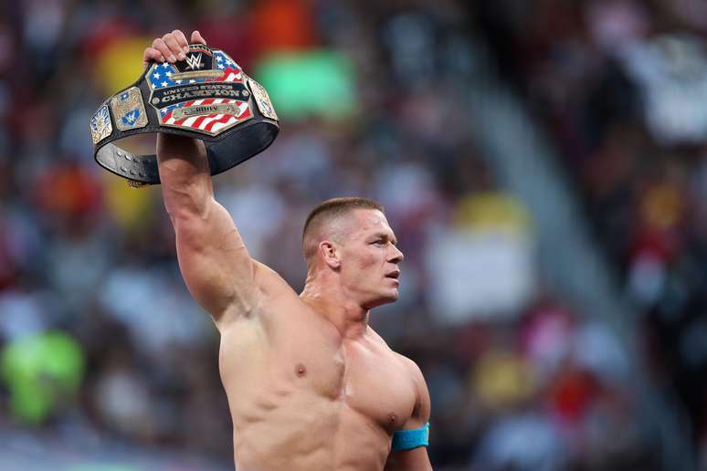 <p>Atual campeão americano, John Cena é uma espécie de Rocky Balboa da WWE</p>