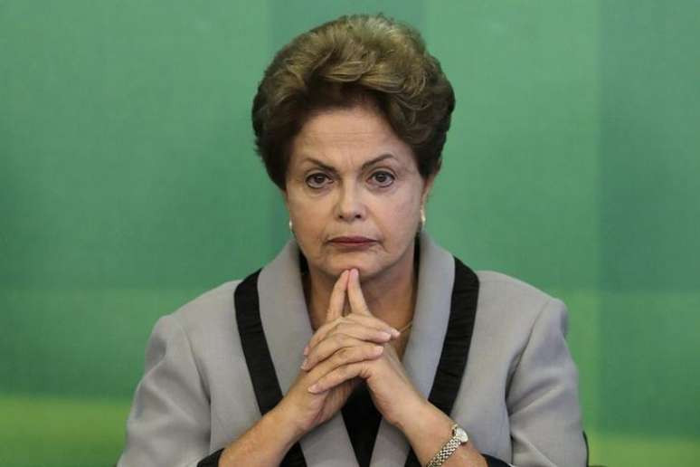 Presidente Dilma Rousseff durante evento no Palácio do Planalto, em Brasília.  16/03/2015