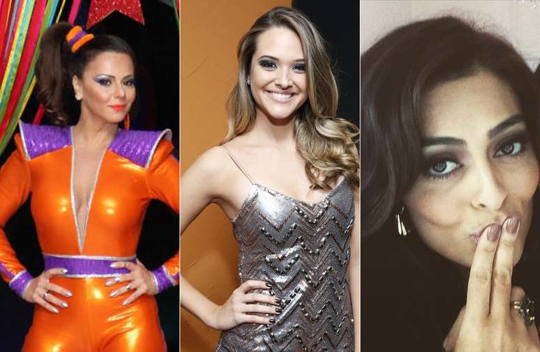 Viviane Ara&uacute;jo escolheu o prata, Juliana Paiva foi de cinza metalizado e Juliana Paes exibiu as unhas em rosa queimado e com brilho discreto