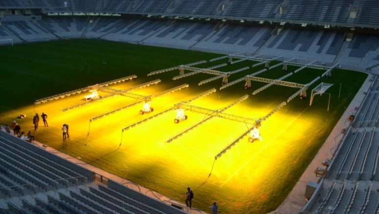 Arena da Baixada recebe iluminação artificial, que tem custo de R$ 80 mil mensais