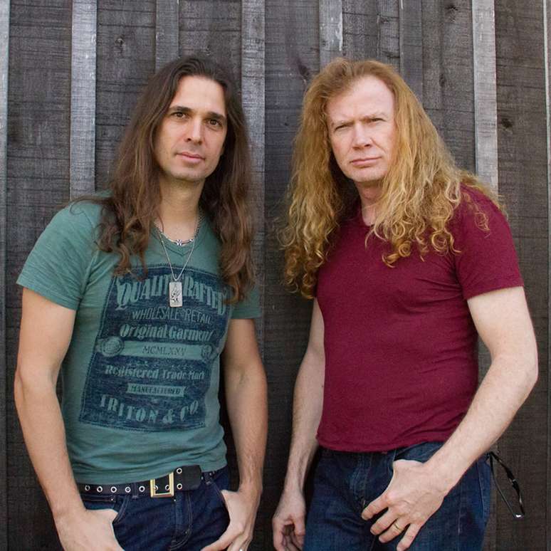 Kiko Loureiro e Dave Mustaine, do Megadeth