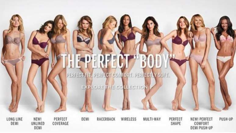 <p>Campanha da Victoria's Secret teve rejei&ccedil;&atilde;o nas redes sociais por falar em "corpo perfeito"</p>
