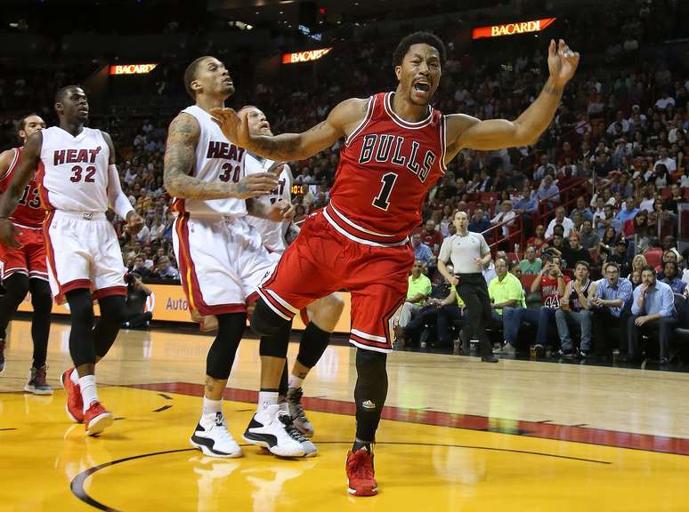 Chicago Bulls, de Derrick Rose, mostrou força e superou o Miami Heat fora de casa