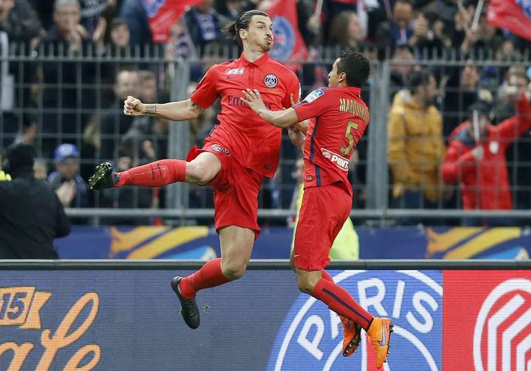 Ibrahimovic fez dois gols e foi fundamental para a vitória do Paris Saint-Germain