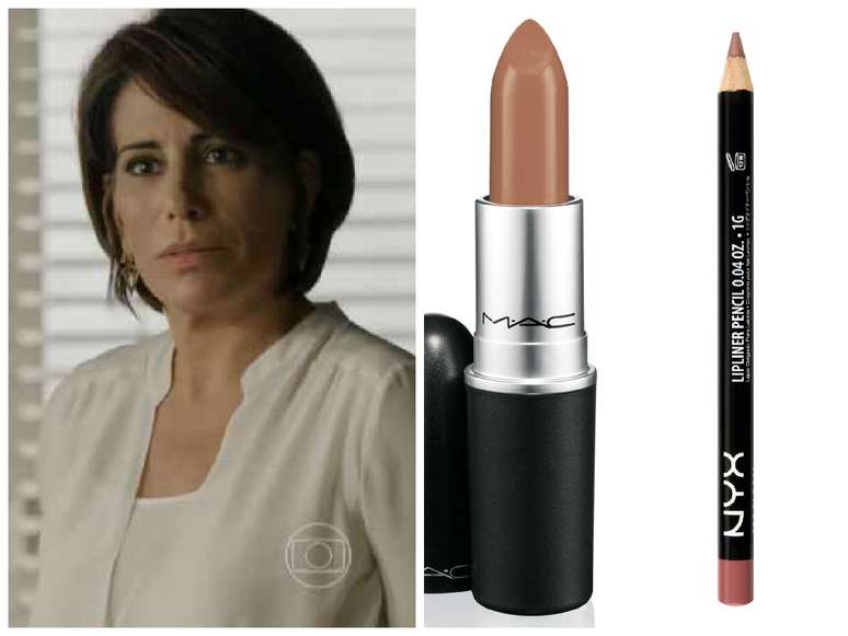 <p>Outro item queridinho é o batom nude da Beatriz (Glória Pires), de <em>Babilônia</em>. A personagem usa dois batons na cor: Velvet Teddy, da M.A.C (Preço: R$ 66; Informações: 0800-8921695); e a combinação do lápis SPL810, da NYX (Preço: R$ 35; Informações: 11. 5052-9855), com um hidratante labial.</p>