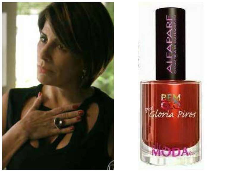 <p>Na terceira posição, mais uma vez a Glória Pires: esmalte vermelho Donna (024), da coleção Bemglô, da Alta Moda É... Preço: R$ 7. Informações: 0800-0212652.  </p>