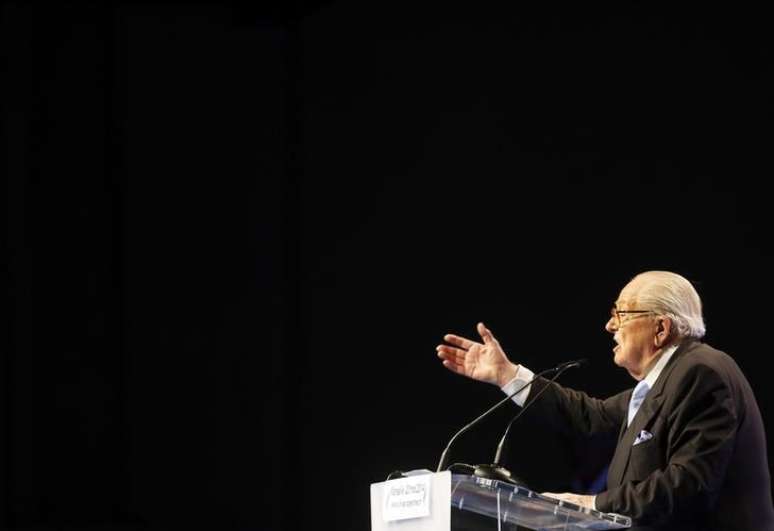 Jean-Marie Le Pen durante discurso em Marselha.   20/05/2014