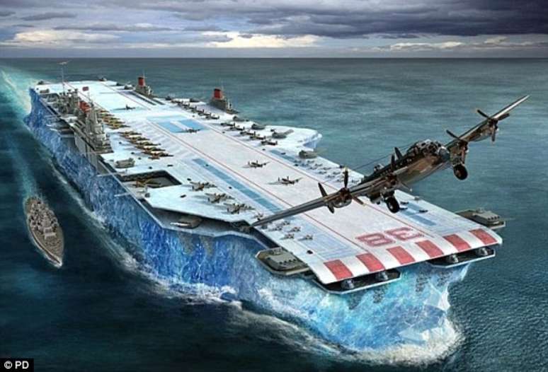 <p><strong>Projeto Harbakuk:</strong> porta-aviões em iceberg gigante </p>