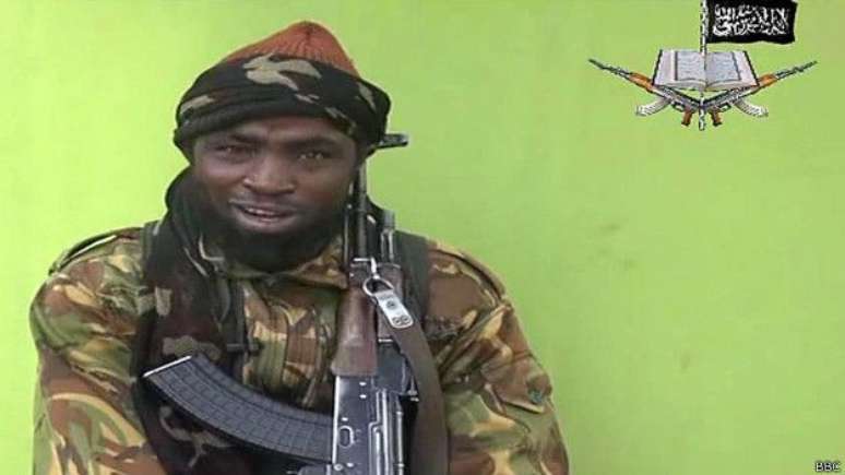 Abubakar Shekau, o líder do Boko Haram, em vídeo divulgado na internet